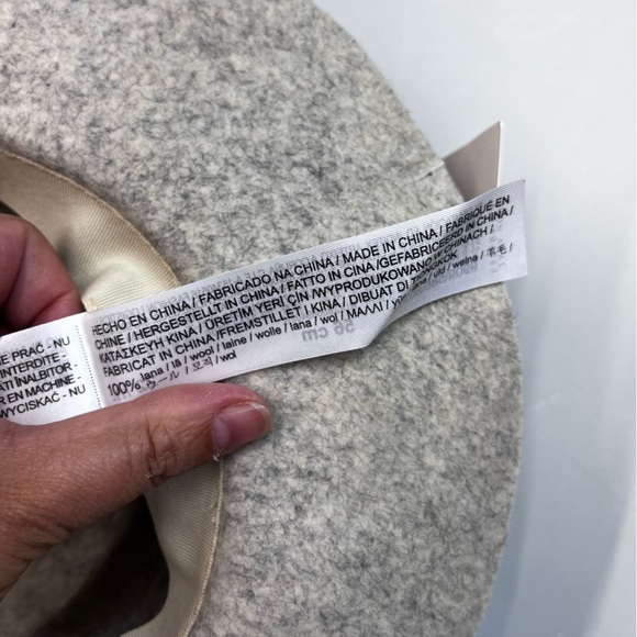 NWT Zara Wool Hat Grey Purple Trim 22” - Picture 8 of 10